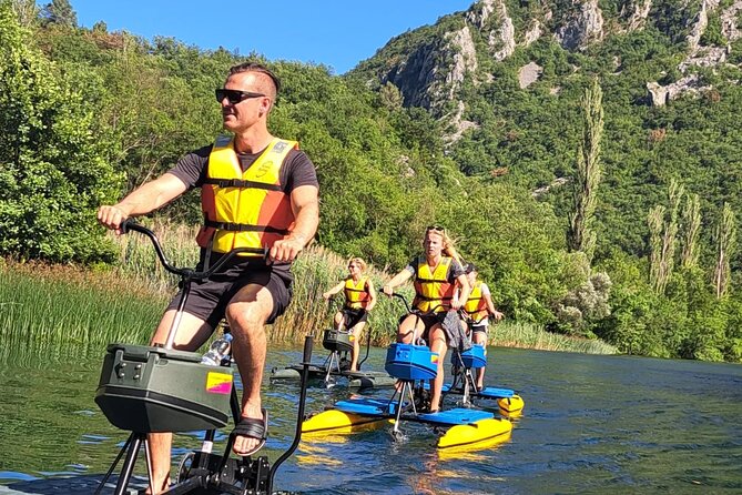 1 st Waterbike Safari in the World - Swim stops and the zip wire overhead