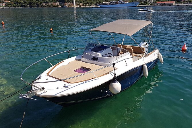 4h / 6h / 8h Elaphite Islands Tour with 7.5m/24FT SunDeck Boat - Kolocep’s Blue Cave after a short cruise