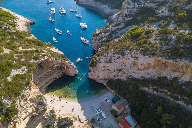 Blue Cave and Town Hvar with 5 Island Boat Tour - The former Yugoslav submarine shelter near Vis