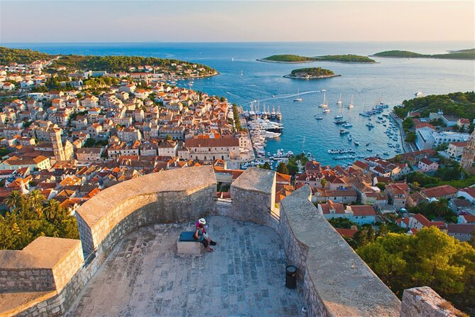 Blue Cave, Hvar, Vis and Pakleni Islands Group Speedboat Tour - Stiniva Cove: cliffs, water, and a very short visit