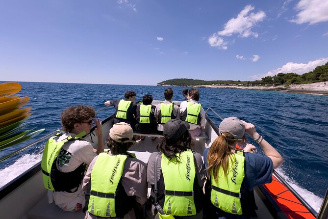 BOAT & KAYAK! Sea Adventure - Snorkeling & Cliff Jumps - The boat ride back to Marina Polesana