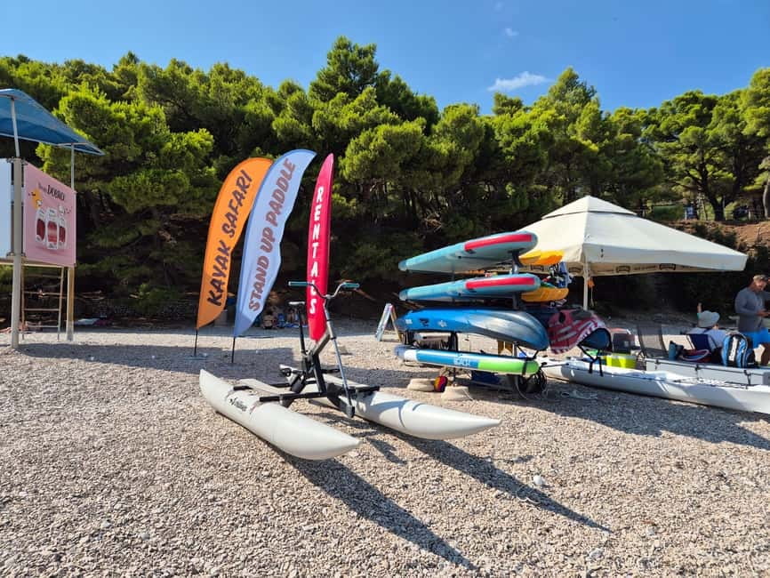 Bol: Zlatni Rat Beach Stand Up Paddle Board Rental - Finding the orange and blue flags