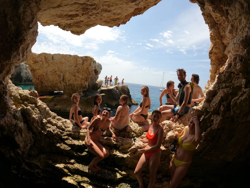 Cape Kamenjak: Kayak Tour with Cave Experience - Cliff jumping, with the right level of caution