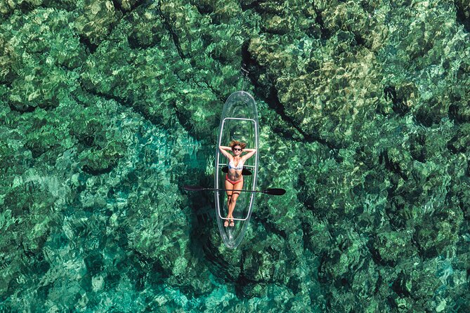 Clear Kayak Tour to Canyon, Island Cliffs & small Cave - The small sea cave finale