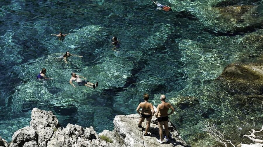 Dubrovnik: Blue Cave Tour with Panoramic Old Town View - Three Green Caves on Koločep