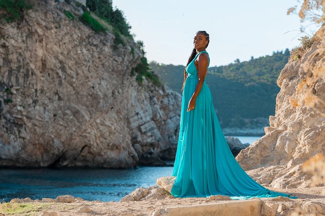 Dubrovnik: Private Flying Dress Photoshoot Experience - The Cathedral Provides a Formal Final Setting
