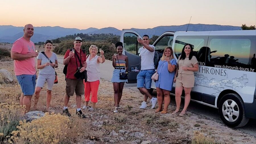 Dubrovnik: Sunset Panorama Tour with Glass of Wine - The drive up Srđ and Fort Imperial