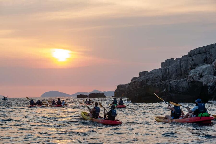 Dubrovnik: Sunset Sea Kayaking Tour - Passing Lokrum without disembarking