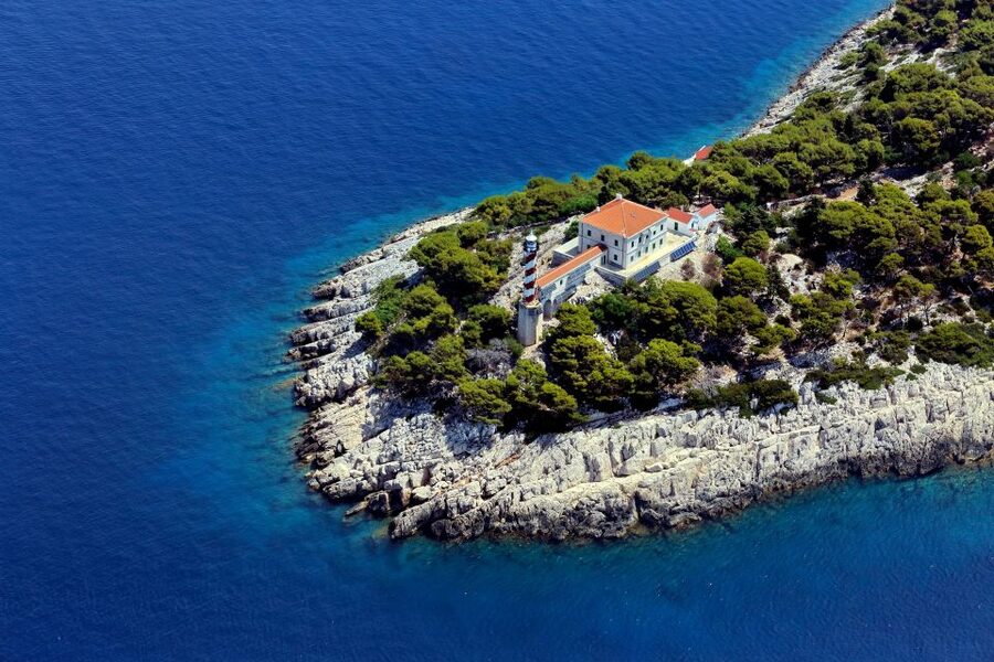 From Biograd: Kornati and Telašćica Full Day Boat Tour - Passing Sestrice Lighthouse from 1876