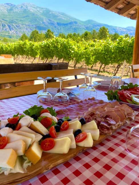 From Dubrovnik: Half-Day Wine Tasting and Cavtat City Tour - Four local wines, plus an unusually generous table