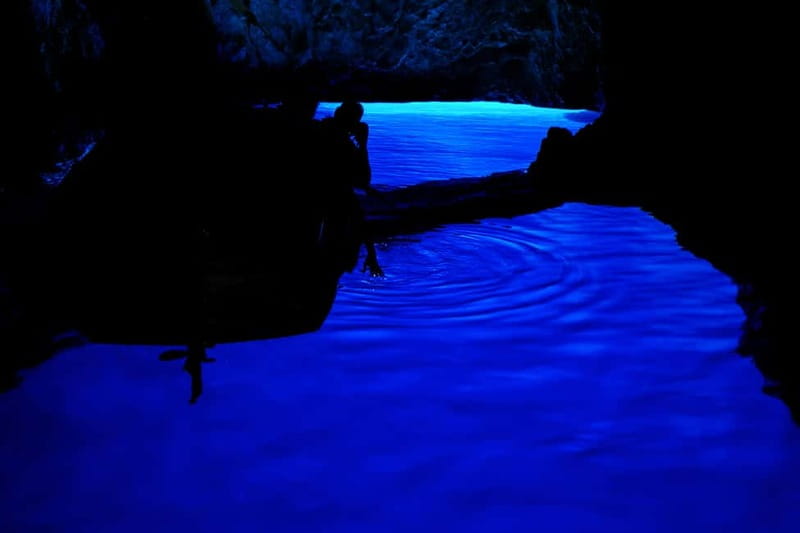 From Hvar: Blue Cave and Pakleni Islands Group Tour - Swimming into the Green Cave near Ravnik