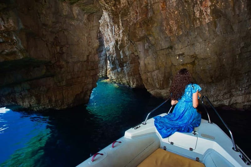 From Hvar: Blue Cave and Pakleni Islands Group Tour - Entering the Blue Cave by official boat