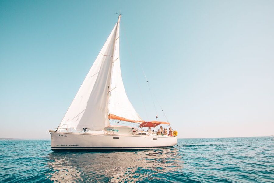 From Hvar: Boat Tour to Pakleni Islands on a Comfort Yacht - First swimming stop: a sheltered natural bay