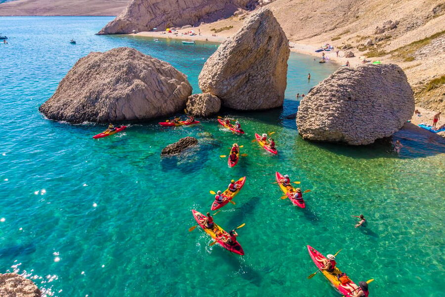 From Metajna/Novalja: Pag Bay Guided Sea Kayaking Tour - Why Pag Bay works so well from a kayak