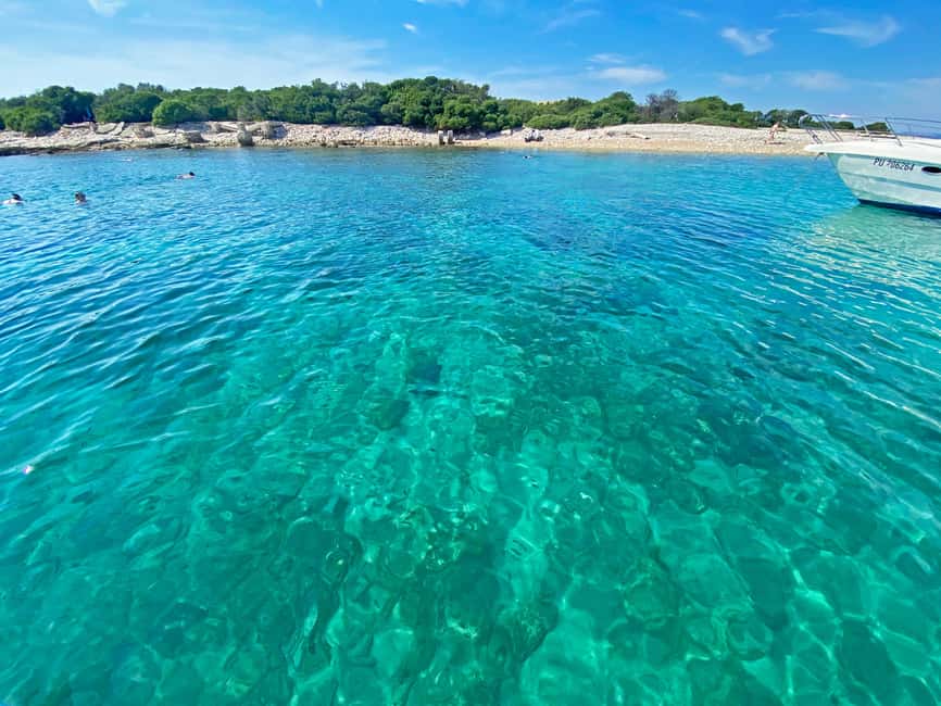 From Pula: Rovinj & NP Brijuni cruise with Red Island visit - Cruising toward Rovinj for a quick first look