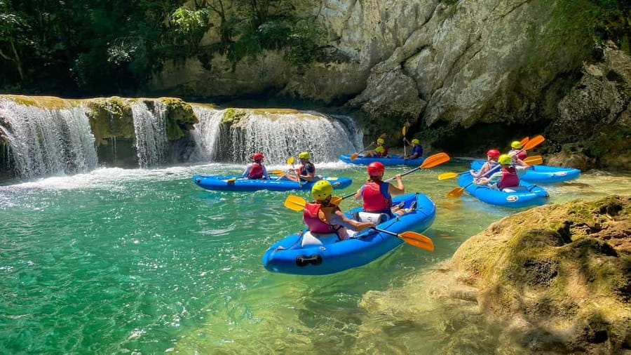 From Slunj: Mrežnica Canyon Kayaking Tour - Waterfalls, springs, and cold natural pools