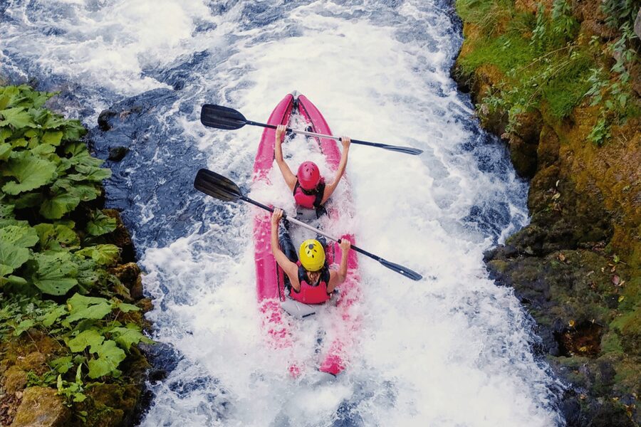From Slunj: Mreznica Kayaking Adventure - The 80-minute waterfall section