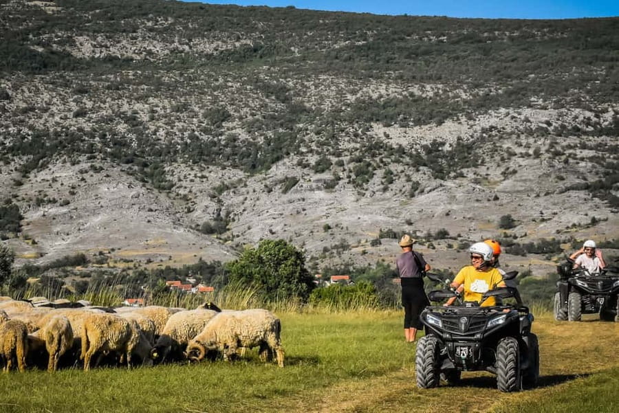From Split: ATV Dinara Mountain Tour with Picnic - The climb to Vrdovo at 1,001 meters