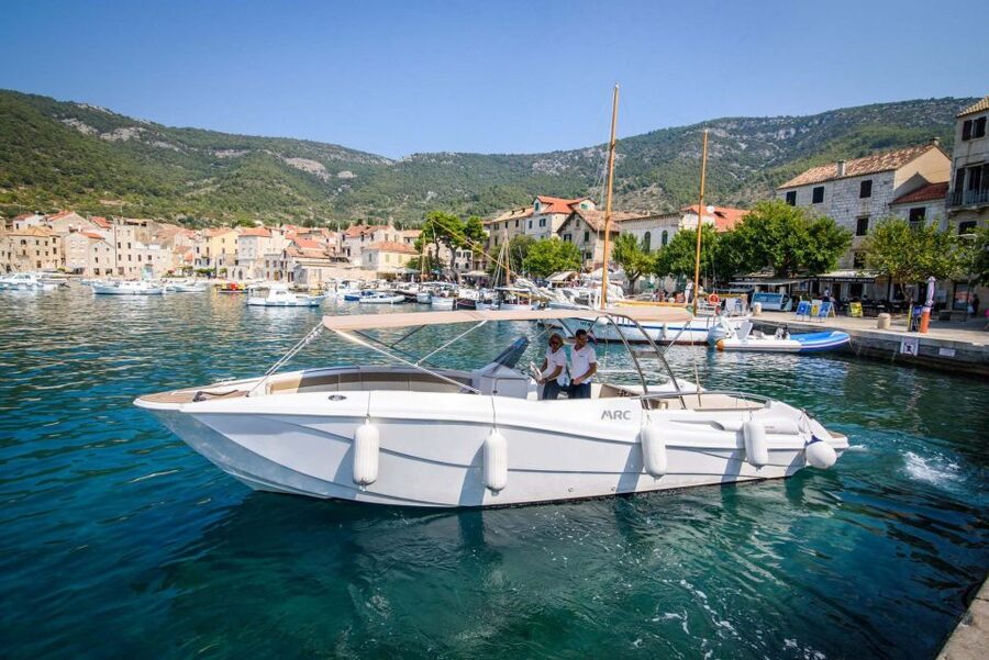 From Split: Blue Cave & Coastal Highlights Private Boat Tour - Mamma Mia locations and island scenery