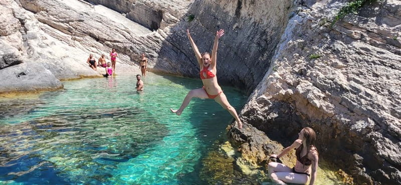 From Split: Blue Cave, Hvar, Mamma Mia, 5 Islands boat Tour - The Pakleni Islands and the approach to Hvar
