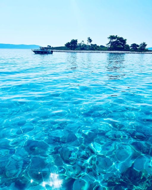 From Split: Blue Lagoon & 2 Islands half-day Private - Krknjaši Blue Lagoon and the floating cocktail stop