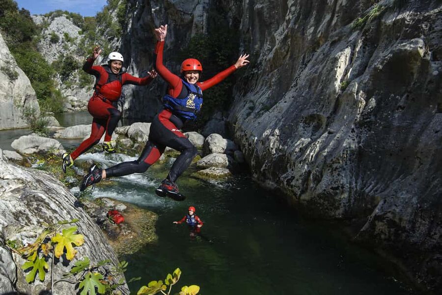 From Split: Canyoning on the Cetina River - The cliff descent is part of the challenge