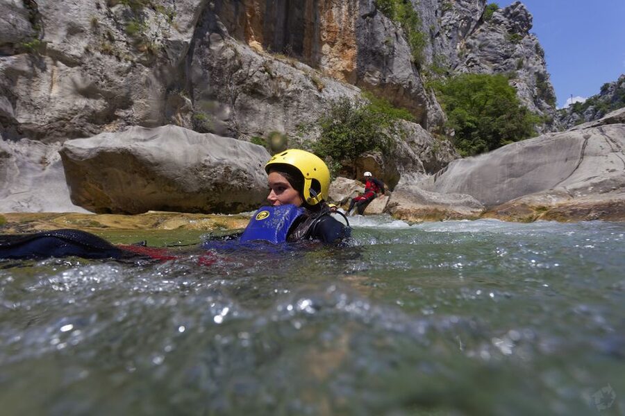 From Split: Canyoning on the Cetina River - Walking through the river and rapids