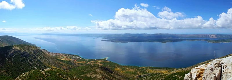 From Split: Catamaran Cruise to Golden Horn & Brač island. - Swimming at Lučice Bay