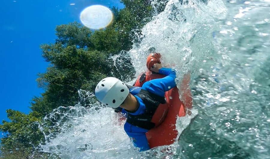 From Split: River Tubing on Cetina River - The stop with swimming, a rope swing, and a waterfall slide