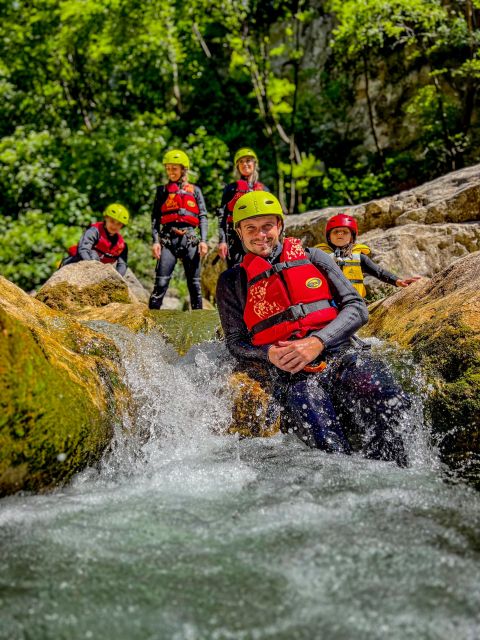 From Split/Šestanovac: Extreme Canyoning on Cetina River - The first river sections: slides, swims, and rock jumps