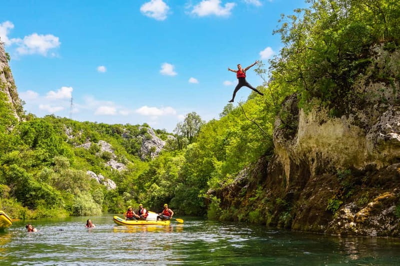 From Split/Šestanovac: Whitewater Rafting on Cetina River - The walk out is short, but do not underestimate it