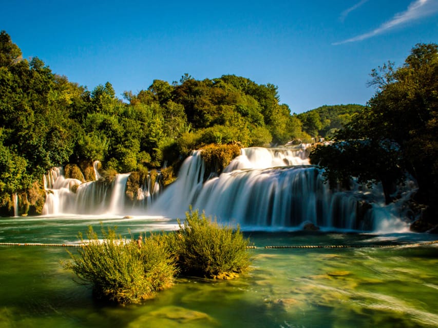 From Trogir, Seget & Okrug: Krka Waterfalls & Swimming - Skradin adds a town, beach, and easy swim