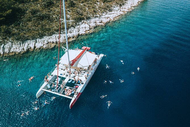 Full-Day Catamaran Cruise to Hvar & Pakleni Islands with Food and free Drinks - Food, drinks, and what the price covers