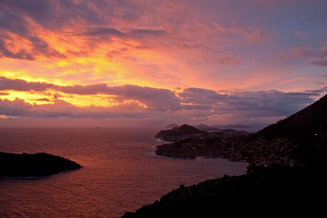 Golden hour SUNSET CRUISE from Dubrovnik Old Town - Lokrum Island as the sun goes down