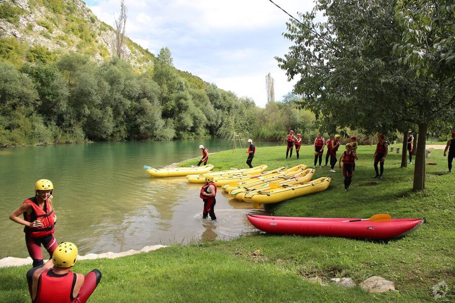 Half-Day Cetina River Rafting - On the river: calm water first, then rapids
