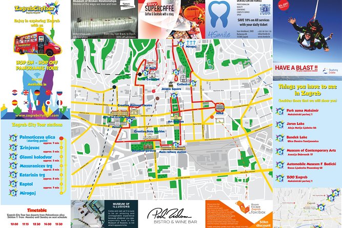 Hop On Hop Off Panoramic bus - Zagreb City Tour - Fine art, the Art Pavilion, and the train station