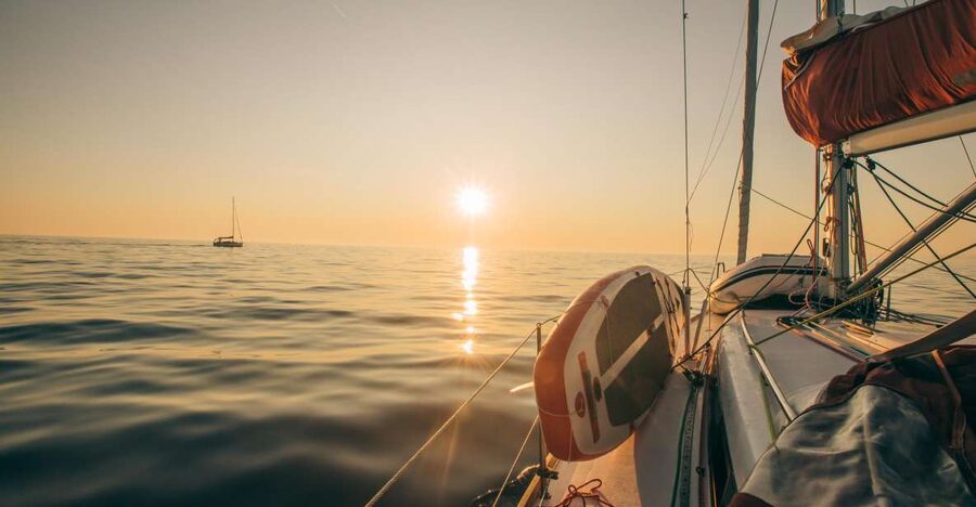 Hvar: Romantic Sunset Sailing Experience On A Comfort Yacht - The sunset from the open water