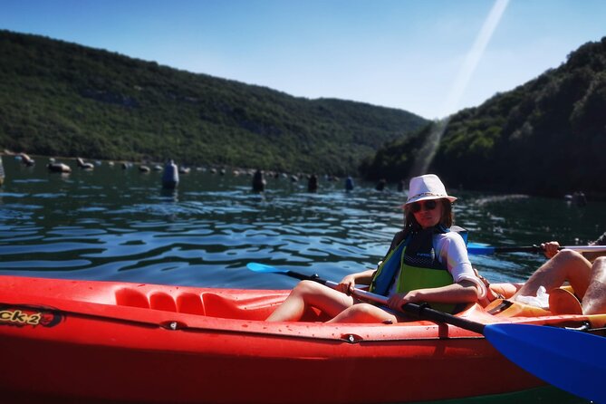 Kayaking Experience in Lim Bay Sea in The Croatian Fjord - The mid-route beach break