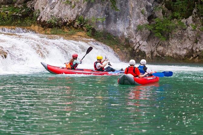 Kayaking in Mreznica Waterfalls near Slunj and Plitvice Lakes - Getting Ready at Discover Mrežnica