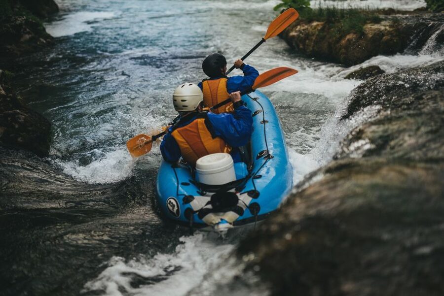 Kayaking Mreznica Waterfalls in Natural Monument - Equipment that makes cold water manageable