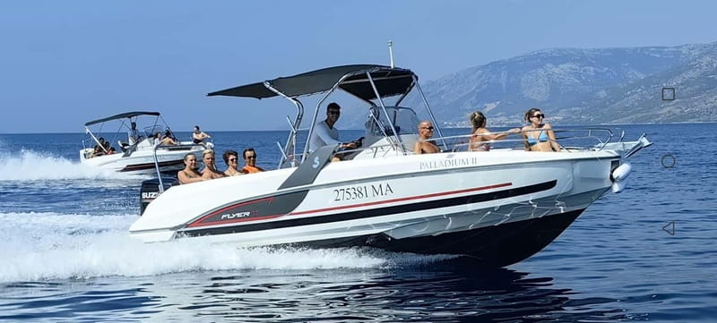 Makarska: 3-island Speedboat Cave & Blue Lagoon Tour - Zečevo’s Blue Lagoon and bungalow bar