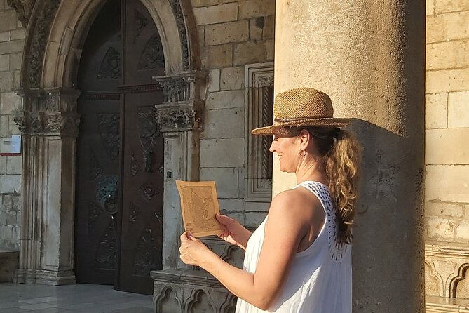 Mysterious Game of Dubrovnik - Private Mystery walking tour - Orlando Column and the Church of Saint Blaise
