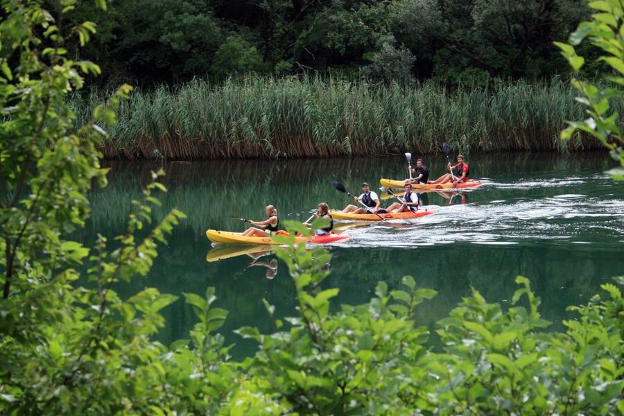 Omiš: Kayaking and Snorkeling Tour - The Swim Stop in Crystal-Clear Water
