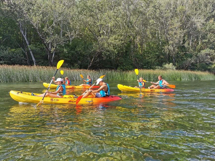 Omiš/Split: 4h Kayaking in Cetina Protected Nature Park Area - Mirabella Fortress gives the river a sense of place
