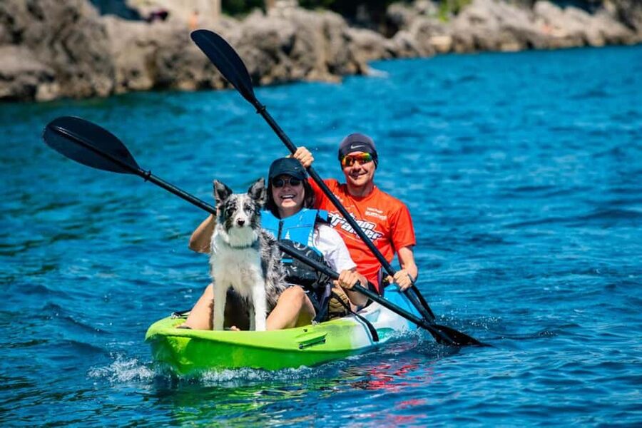 Opatija: Explore kayak adventure - Swimming and snorkeling along the coves