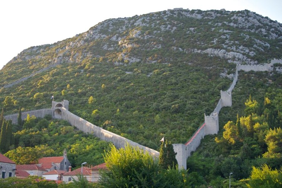 Peljesac Peninsula & Korcula Island Day-Trip from Dubrovnik - Leaving Dubrovnik over the bridge