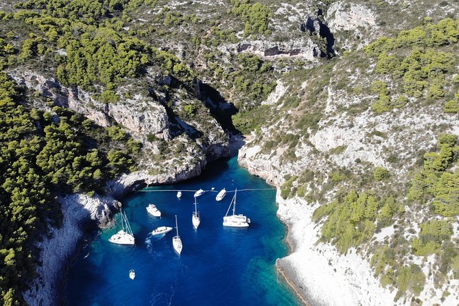 Private Blue cave, Mamma Mia and Hvar, 5 islands tour from Split - Stiniva Cove is built for a quick swim