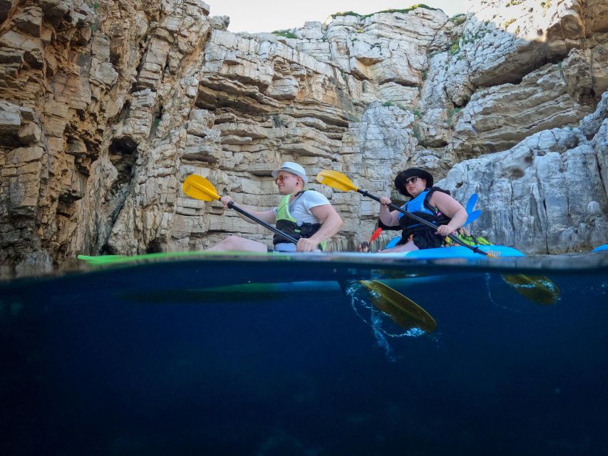 Pula: Kayaking,Snorkeling, Cliff jumping Tour with Wetsuit - The sea cave warning: check current conditions