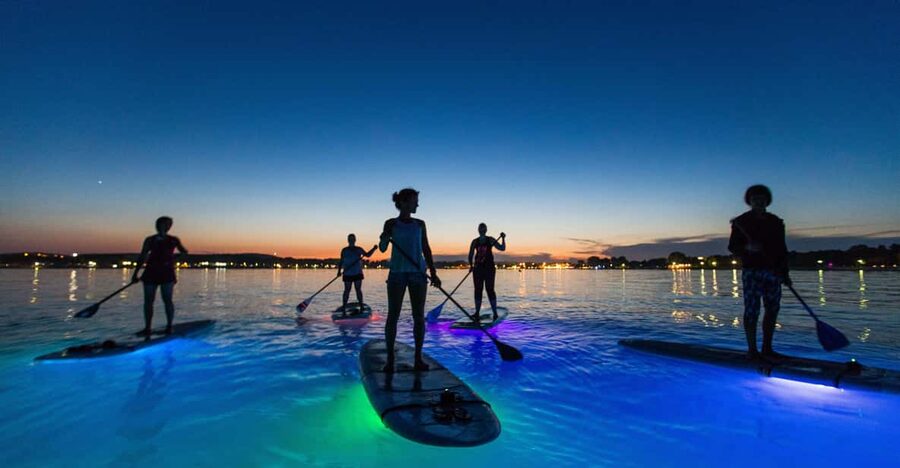 Pula: Night LED Stand-Up Paddle Board Tour - The land briefing gives beginners a fair start