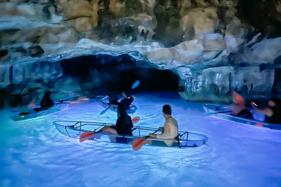 Pula: Night-Time Sea Kayaking Tour in Transparent Kayak - Drinks, photos, and a starry finish